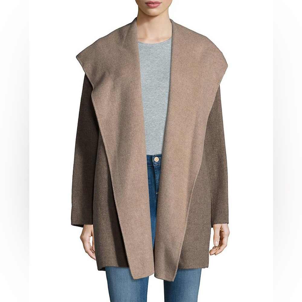 Vince Wool-Blend Hooded Coat - Picture 1 of 5